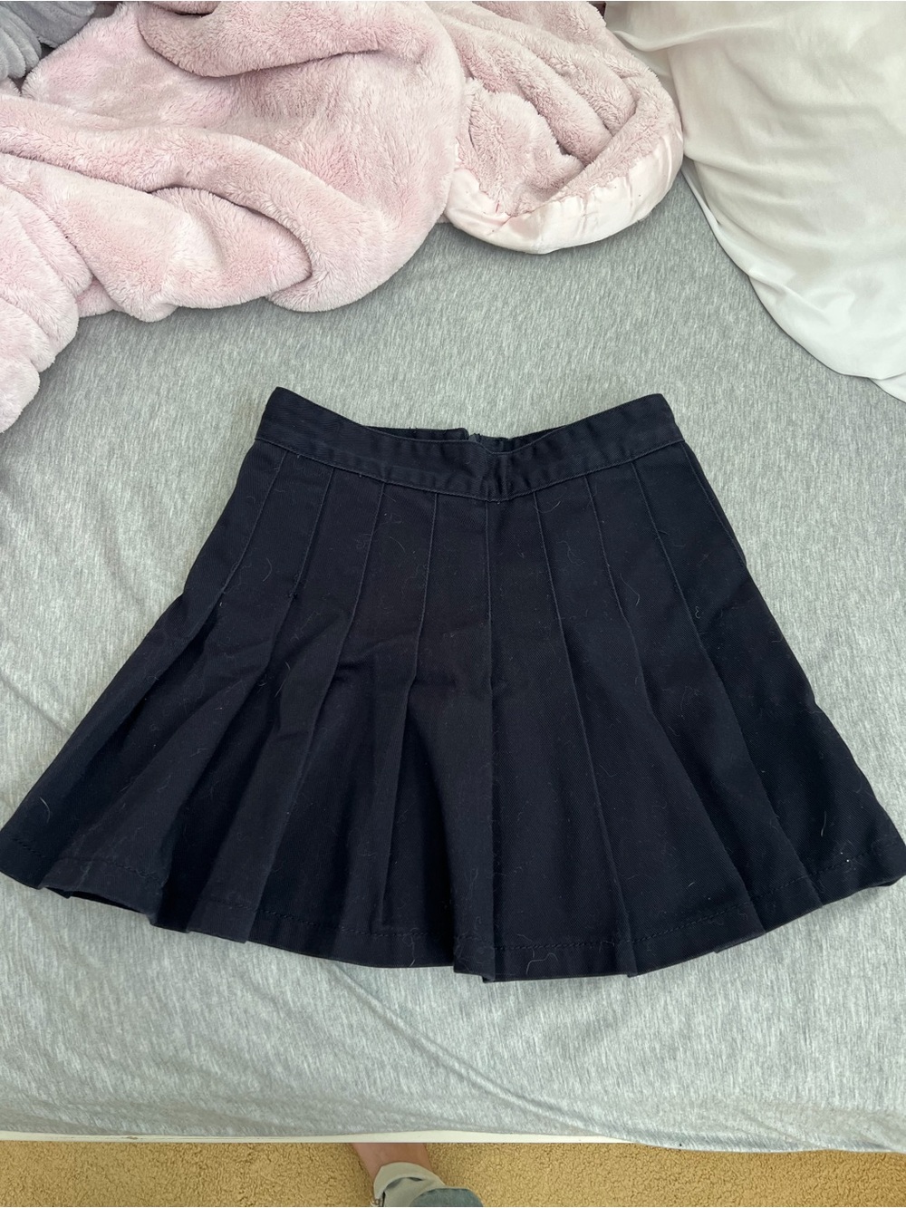 Brandy Melville Navy Pleated Mini Skirt